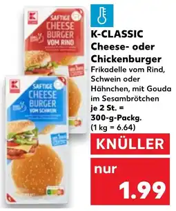 Kaufland DE K Classic Cheese oder Chickenburger aanbieding