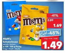 Kaufland DE M&M's Schokolinsen aanbieding