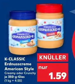 Kaufland DE K CLASSIC Erdnusscreme American Style aanbieding