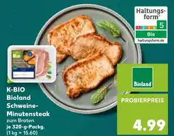Kaufland DE K-BIO Bio Schweine Minutensteak aanbieding