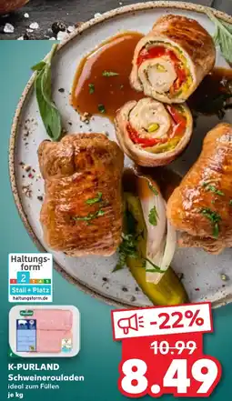 Kaufland DE K-PURLAND Schweinerouladen aanbieding