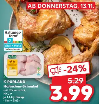 Kaufland DE K-PURLAND Hähnchen Schenkel aanbieding