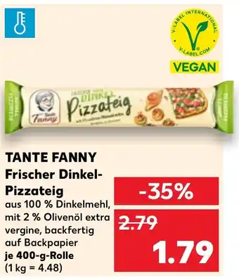 Kaufland DE Tante fanny Frischer Dinkel Pizzateig aanbieding
