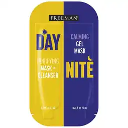 Kruidvat Freeman Day Purifying Mask + Cleanser & Night Calming Gel Mask aanbieding