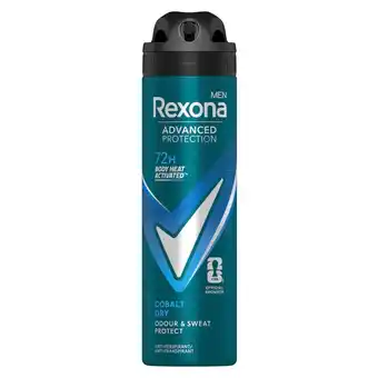 Kruidvat Rexona Men Advanced Protection Cobalt Dry Antitranspirant Spray aanbieding