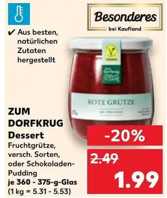 Kaufland DE Zum Dorfkrug dessert aanbieding