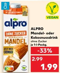Kaufland DE ALPRO Mandel oder Kokosnussdrink aanbieding