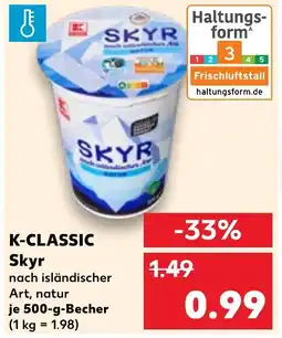 Kaufland DE K-CLASSIC Skyr aanbieding