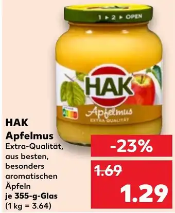 Kaufland DE HAK Apfelmus aanbieding
