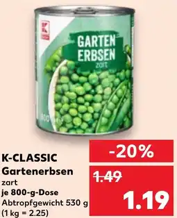 Kaufland DE K-CLASSIC Gartenerbsen aanbieding