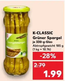 Kaufland DE K-CLASSIC Grüner Spargel aanbieding