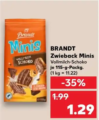 Kaufland DE Brandt Zwieback Minis aanbieding