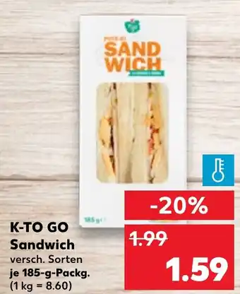 Kaufland DE K-TO GO Sandwich aanbieding