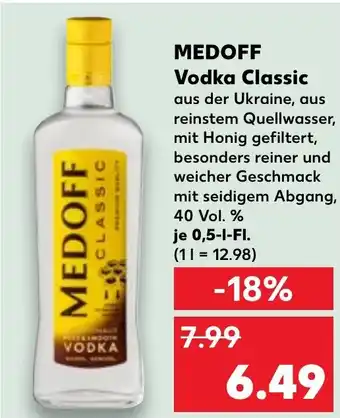 Kaufland DE Medoff Vodka Classic aanbieding
