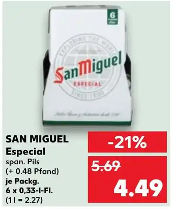 Kaufland DE San Miguel Especial aanbieding