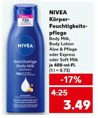 Kaufland DE NIVEA Körper Feuchtigkeits pflege aanbieding