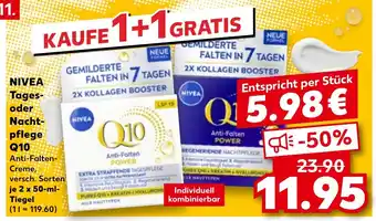 Kaufland DE NIVEA Tages oder Nacht pflege Q10 aanbieding