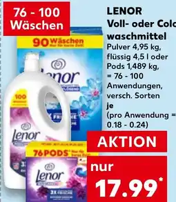 Kaufland DE Lenor Voll oder Color waschmittel aanbieding