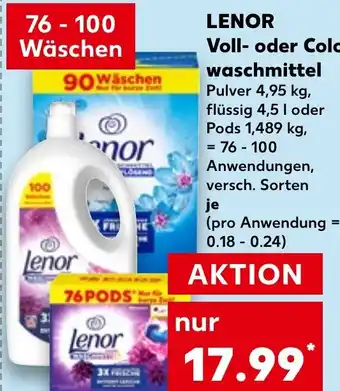 Kaufland DE Lenor Voll oder Color waschmittel aanbieding