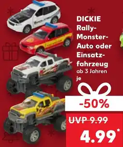 Kaufland DE DICKIE Rally Monster Auto oder Einsatz fahrzeug aanbieding
