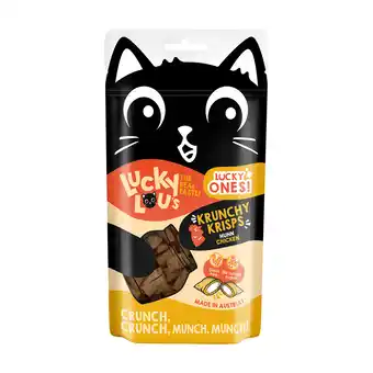 Zooplus 60g Lucky Lou Krunchy Krisps kip kattensnacks aanbieding