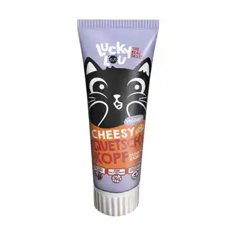 Zooplus 75g Lucky Lou knijpkaas in een tube kattensnack aanbieding