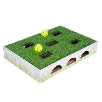 Zooplus TIAKI kattenspeelgoed jachtdoos met grasveld 40x28x7cm aanbieding