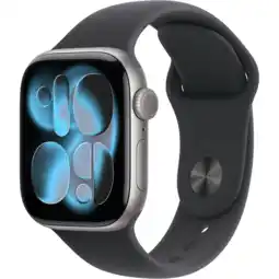 MediaMarkt Apple Watch Series 11gps -42mm Aluminium Case - Black Sport Band S/m Smartwatch Space Grey aanbieding