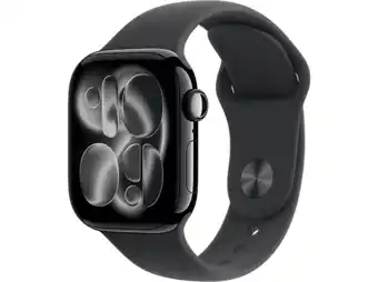 MediaMarkt Apple Watch Series 11gps- 42 Mmaluminium Case - Black Sport Band S/m Smartwatch Jet aanbieding