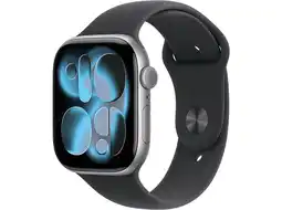MediaMarkt Apple Watch Series 11gps- 46mm Aluminium Case - Black Sport Band M/l Smartwatch Space Grey aanbieding