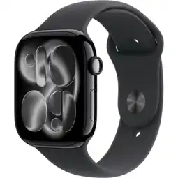 MediaMarkt Apple Watch Series 11gps- 46mm Aluminium Case - Black Sport Band M/l Smartwatch Jet aanbieding