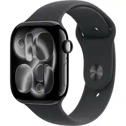 MediaMarkt Apple Watch Series 11gps- 46mm Aluminium Case - Black Sport Band M/l Smartwatch Jet aanbieding
