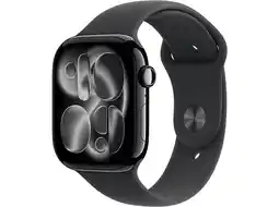 MediaMarkt Apple Watch Series 11gps- 46mm Aluminium Case - Black Sport Band M/l Smartwatch Jet aanbieding