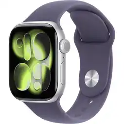 MediaMarkt Apple Watch Series 11gps- 42mm Aluminium Case - Purple Fog Sport Band S/m Smartwatch Silver aanbieding
