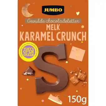 Jumbo Jumbo Gevulde Chocoladeletter Melk Karamel Crunch S 150 g aanbieding