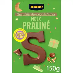 Jumbo Jumbo Gevulde Chocoladeletter Melk Praliné S 150 g aanbieding