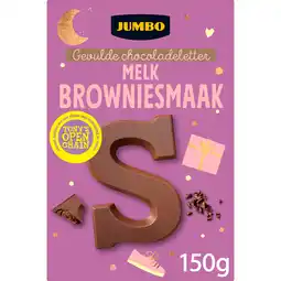 Jumbo Jumbo Gevulde Chocoladeletter Melk Browniesmaak S 150 g aanbieding