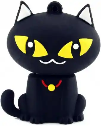 Bol.com Ulticool USB-stick Kat Poes Grote Ogen - 32 GB - Zwart Geel aanbieding