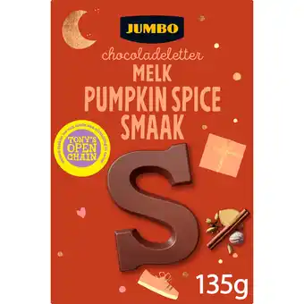 Jumbo Jumbo Chocoladeletter Melk Pumpkin Spice Smaak S 135 g aanbieding