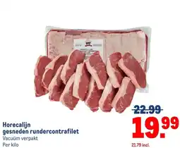 Makro Horecalijn gesneden rundercontrafilet aanbieding