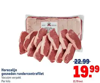 Makro Horecalijn gesneden rundercontrafilet aanbieding