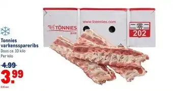 Makro Tonnies varkensspareribs aanbieding