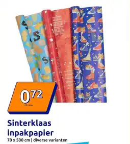 Action Sinterklaas inpakpapier aanbieding