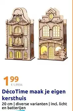 Action DécoTime maak je eigen kersthuis aanbieding