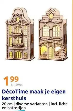 Action DécoTime maak je eigen kersthuis aanbieding