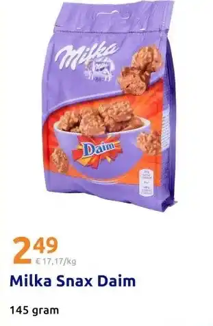 Action Milka Snax Daim aanbieding