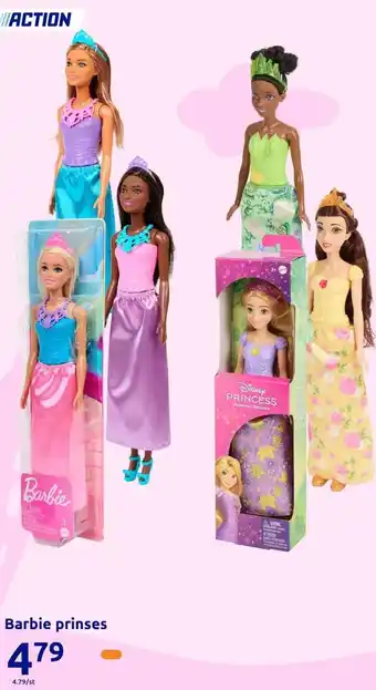 Action Barbie prinses aanbieding