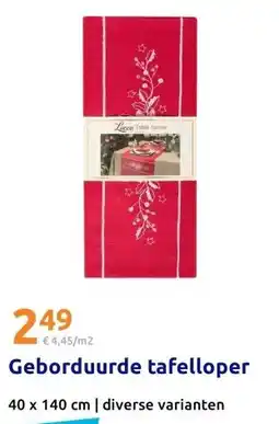 Action Geborduurde tafelloper aanbieding