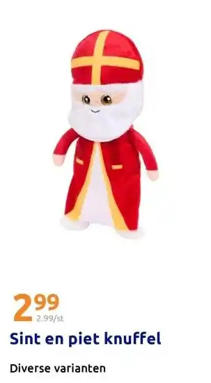 Action Sint en piet knuffel aanbieding