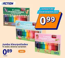 Action Jumbo kleurpotloden aanbieding